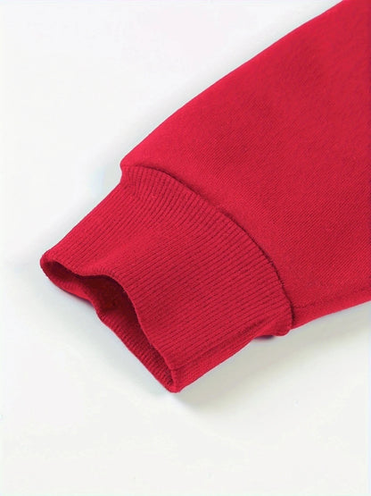 Trendy European and American Style Autumn and Winter Hooded Sweatshirt, Fleece-Lined and Thickened, Unisex Couple's Cardigan, Women's Loose Casual Oversize Hoodie, Long-Sleeve Regular Fit with Front Pocket, Machine Washable,