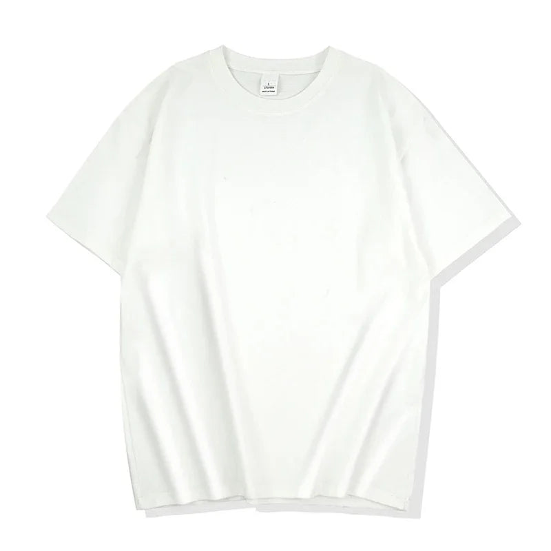 Plain 100% Cotton 220 Gsm Crew Neck Half Sleeve T-shirts for Men Casual Summer Oversized T-Shirt for Daily Wear Vacation Resorts