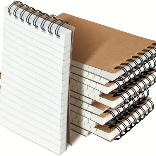 Spiral-Bound Pocket Notebooks - Lined Mini Notepads for Home School or Office