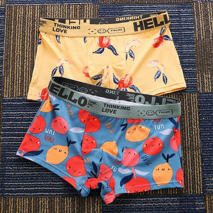 Men's Sports Boxer Underwear - Comfortable Cotton Boxer Shorts, Mid-Waist Elastic Fit