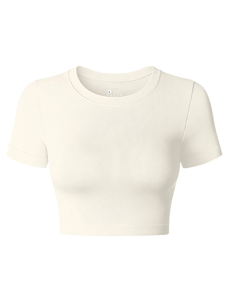 Women's Yoga Shirt - Breathable Seamless Knit Top | Quick Dry Fitness Wear