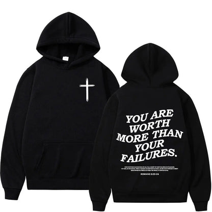 Faith Over Fear Hoodie - Christian Vintage Sweatshirt for Men  Women - ZOOMNSTORE