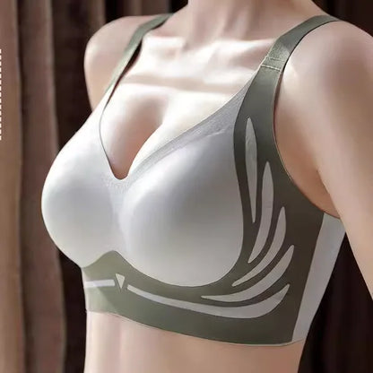 Wireless Push-Up Bra - Seamless Full Cup Plus Size Bralette With Soft Sleepwear Comfort