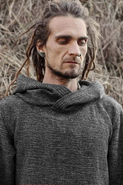New Men's Fashion Thermal Long Sleeve Sweater Hoodies Vintage Hoodie Men