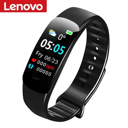 Lenovo Smart Bracelet C1 Plus Bluetooth Fitness Tracker Sports Step Counting Heart Rate Blood Pressure Monitor Waterproof Unisex