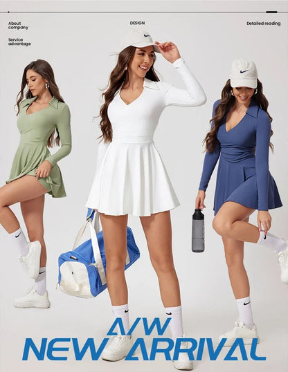 Women's Sports Dress – Golf & Tennis Dress with Built-In Shorts