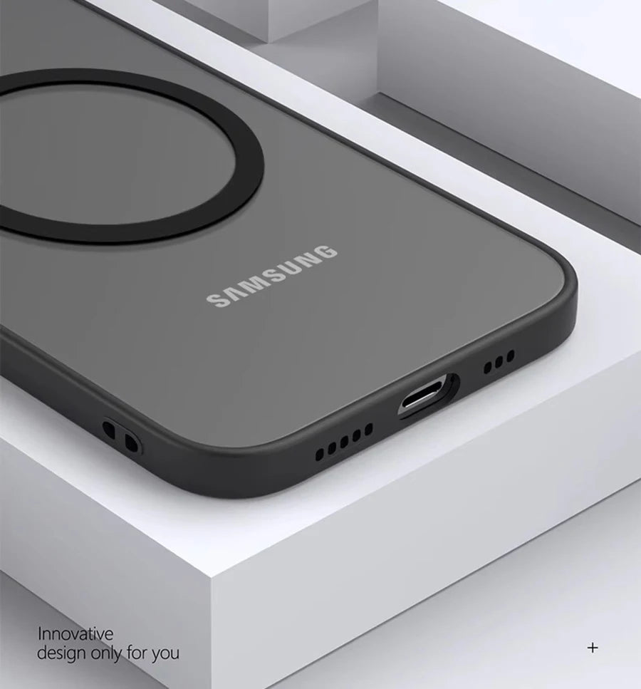S26 S25 Ultra Plus Case Armor Matte Magnetic For Samsung Galaxy S26 S25 S24 S23 Ultra Plus Cases Frosted Wireless Charge Cover