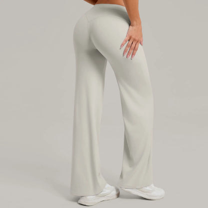 Pilates Straight Yoga Pants Versatile Loose High Waist Wide Leg Pants Women Running Push Up Sports Fitness Hip Show Pants Female