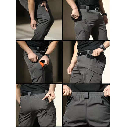 Men's Military Cargo Elastic Camping Hiking Trekking Climbing Outdoor Sports Trousers Spring Autumn Tactical Quick Dry Pants