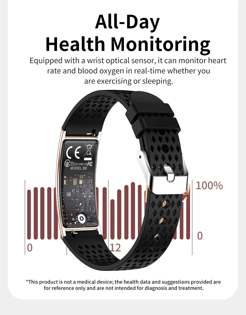 New Men Sports Smart Bracelet Heart Rate Fitness Tracker IPX8 Waterproof Smart Band Pedometer Call Reminder Smartwatches Women