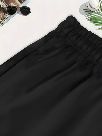 Ladies' Front Pocket Waist Drawstring Sports Pants for Casual Running and Exercise, Pure Cotton Shorts