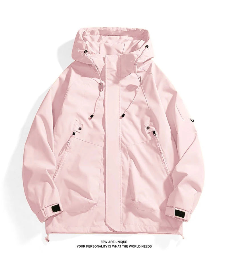 CHRLCK Unisex Outdoor Waterproof Jacket Windbreaker Coat Autumn Breathable Fishing Camping Windproof Jackets Men Women Clothing