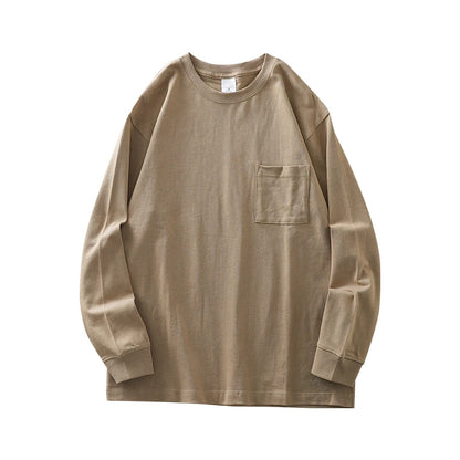 Men's Long Sleeve T Shirt - DUKEEN Heavyweight Cotton Crew Neck Casual Tee