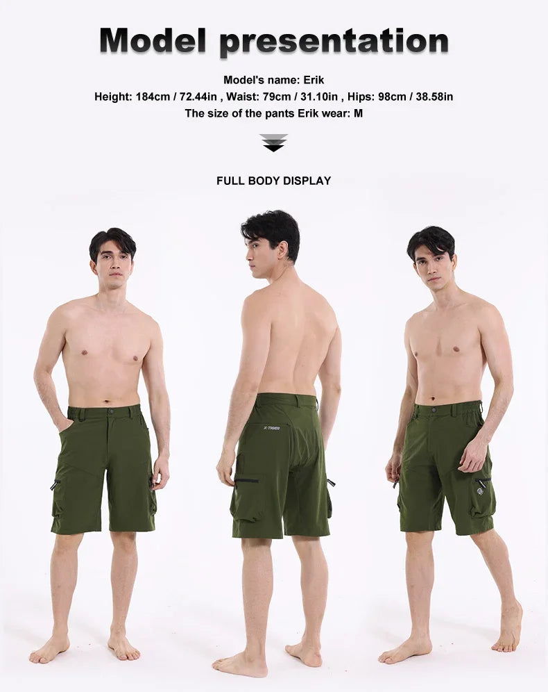 Mountain Bike Shorts – Breathable Multi-Pocket Cycling Shorts with Elastic Waistband
