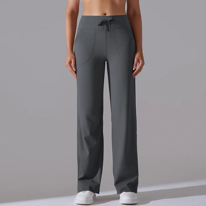 Yoga Straight Leg Sweatpant Straight Leg Women's Loose Tracksuit Pants Wide Leg Outdoor Gym Runing Casual Tracksuit Pants