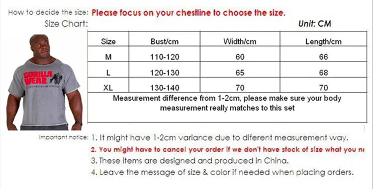 Men's T-shirt Men Running Sport T Shirt Men Loose Fitness Tops Tee Cotton Oversized Training Gym Sport Running Shirts Jersey