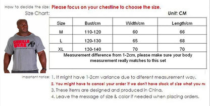 Men's T-shirt Men Running Sport T Shirt Men Loose Fitness Tops Tee Cotton Oversized Training Gym Sport Running Shirts Jersey