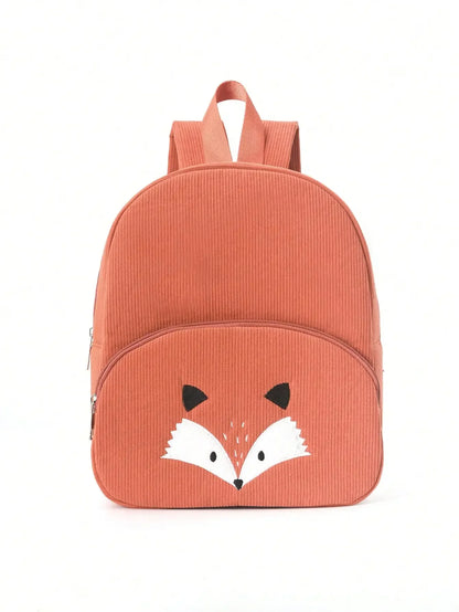 Cute Cartoon Bear Corduroy Backpack - Kids Kindergarten School Bag - ZOOMNSTORE