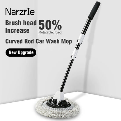 15 Bend Car Cleaning Brush - Telescoping Chenille Wash Mop