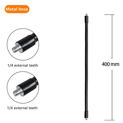 Flexible Metal Tube Rod Monopod Selfie Stick Stands With 1/4inch Screws Ball Head Extension Arm For Camera Phone Tripod