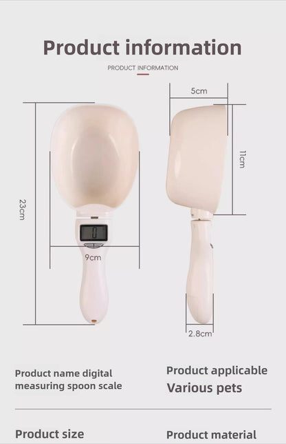 Cat dog food scoop weighing scale scoops intelligent electronic measuring spoons feeding spoons with scales pet food accessories