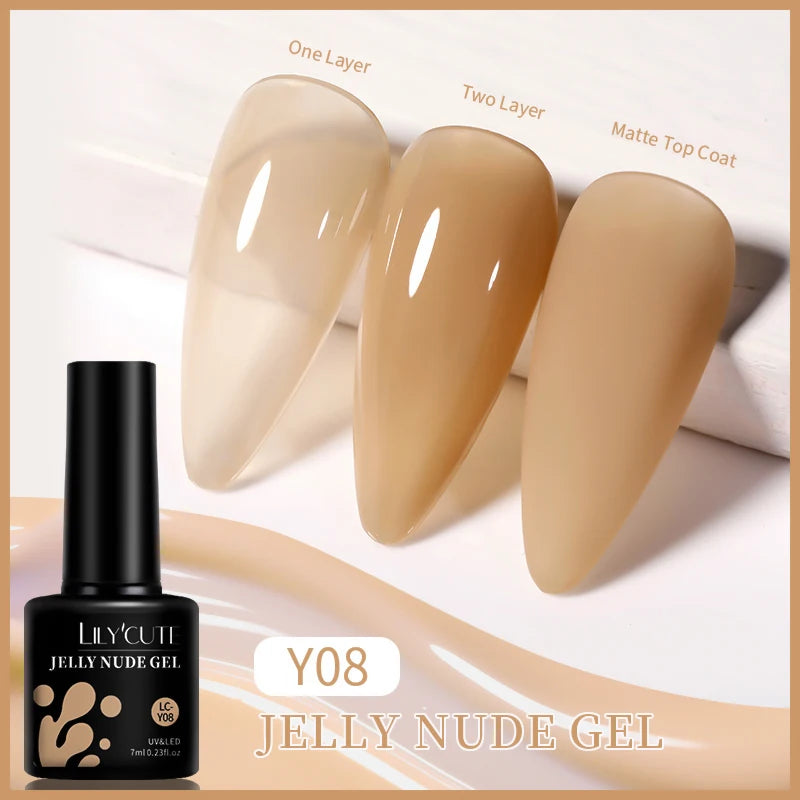 Gel Nail Polish - LILYCUTE UV Gel Varnish 7ML | Soak Off, Long Lasting Colors