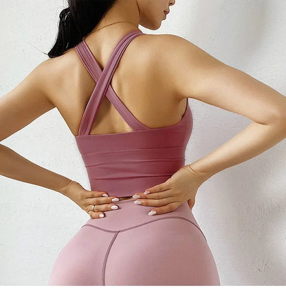 Front Zipper Sports Bra - Women's Athletic Crop Top, Push Up Wireless Fitness Tank