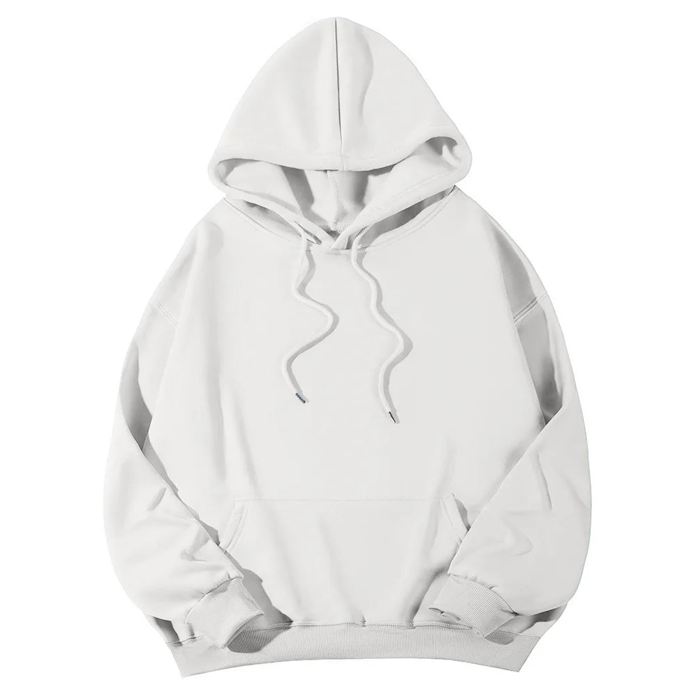 Chamois Leather Hooded Sweatshirt Men's Autumn Winter 2025 New Fleece-Lined Trendy Oversize Couple Pullover Jacket