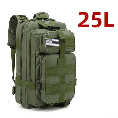 Tactical Waterproof Backpack - 25L50L Nylon Rucksack for Trekking Fishing Hunting Camping Hiking