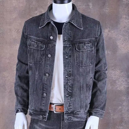Autumn and Winter 2026 Retro Denim Jacket Men's Korean Slim Trend Handsome Multi-pocket Brand Man Luxury Tooling Jacket Men