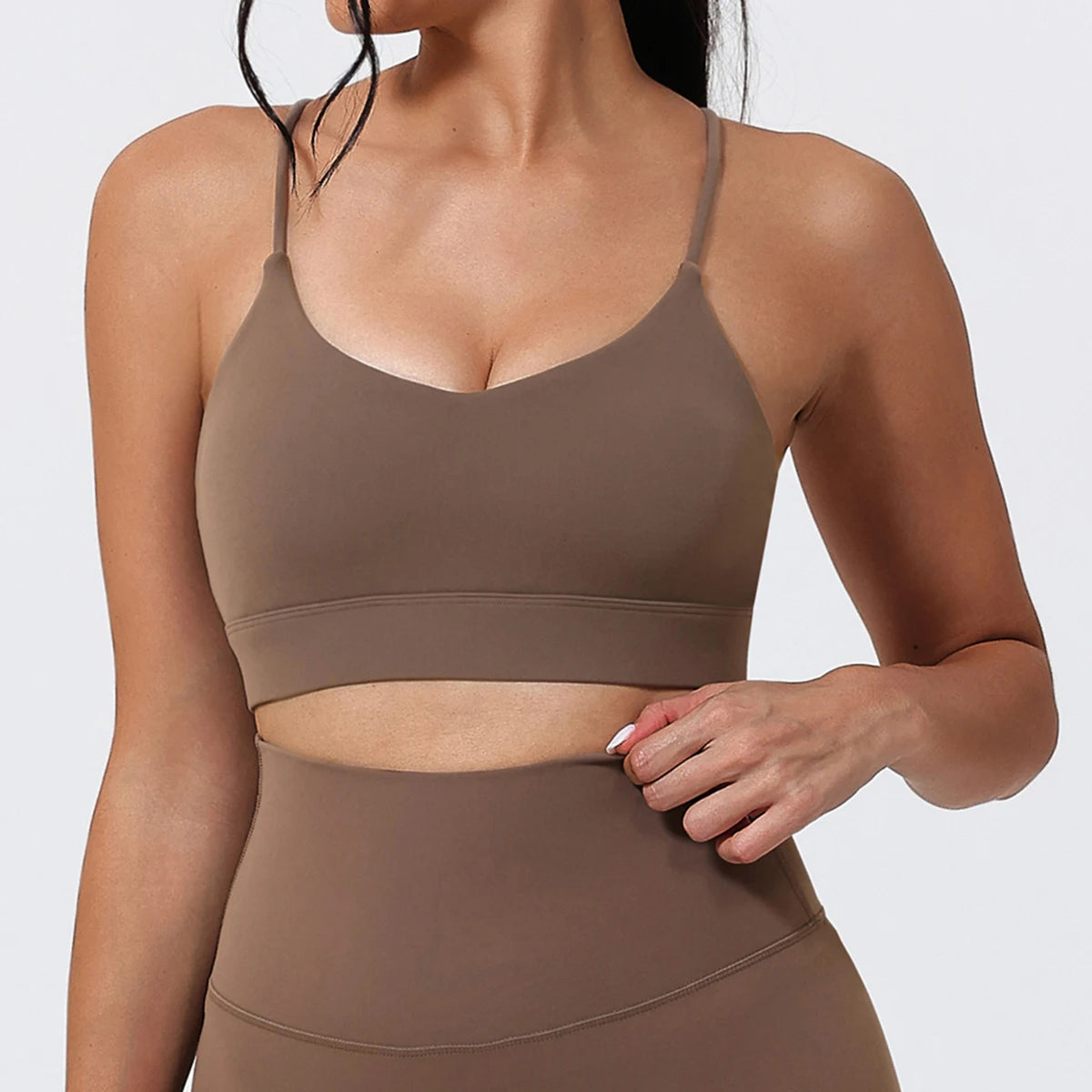 Ctenkevet Summer Women's Cross-Back Yoga Sports Bra Quick-Dry Fitness Running Top Tight-Fitting Underwear for Active Women