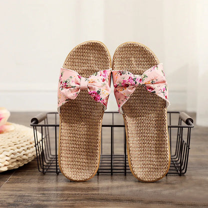 New Summer Ladies Slippers Outdoor Beach Sandals Bohemian Ethnic Style Handmade Espadrilles Platform Slippers Flip Flops Women