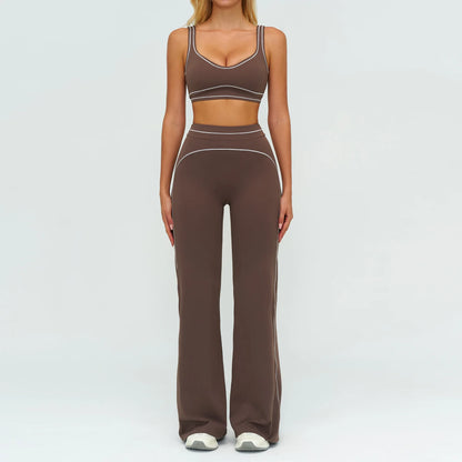 Fitness Suit 2PCS Yoga Set Women's Tracksuit Sports Outfits Gym Running Push Up Sportswear Legging Athletic Wear Workout Clothes