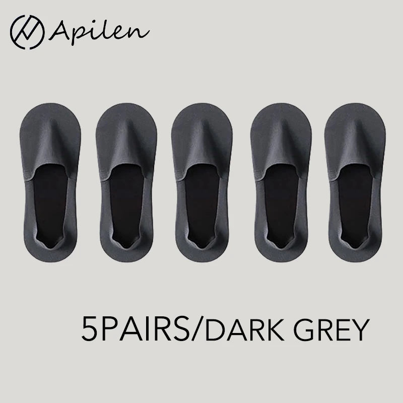 Men Breathable Socks - Summer Mesh Knit Thin Cotton Non Slip Invisible Socks