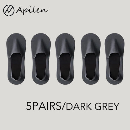 Men Breathable Socks - Summer Mesh Knit Thin Cotton Non Slip Invisible Socks