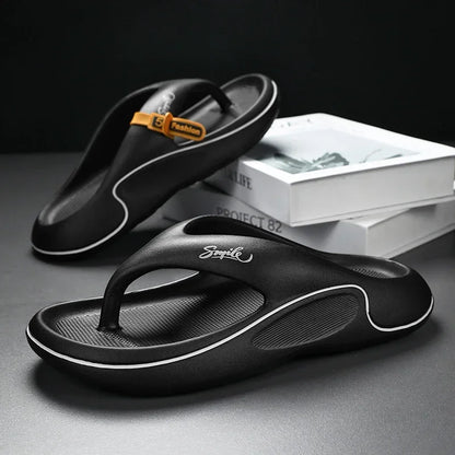 Men Platform Flip Flops Summer Thick Soft Sole EVA Slippers Outdoor Beach Sandals Anti-Slip Cloud Cushion Bathroom Slides Shoes