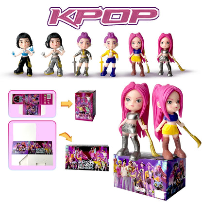 2025 Hot Anime KPop Devil Hunter Doll Vinyl Toy Rumi Mira Zoi Character Vinyl Mask Blind Box Ornament Toy Birthday Gift