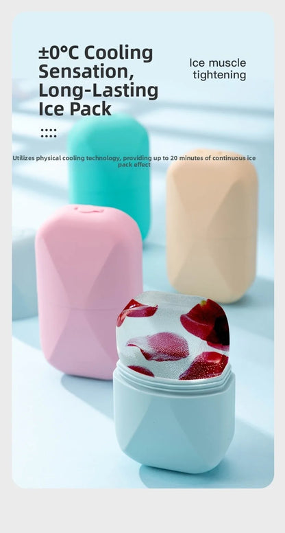 Portable Silicone Ice Roller for Face Beauty Skin Care Tools Face Lifting Facial Massager Reusable Ice Cube Trays Eyes and Neck