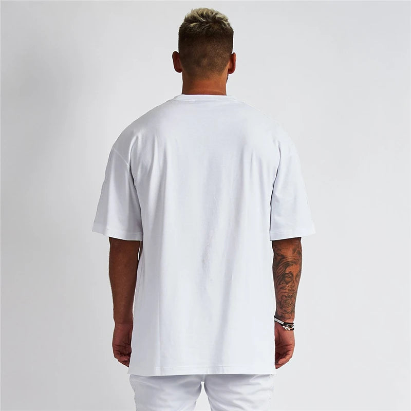 Plain 100% Cotton 220 Gsm Crew Neck Half Sleeve T-shirts for Men Casual Summer Oversized T-Shirt for Daily Wear Vacation Resorts
