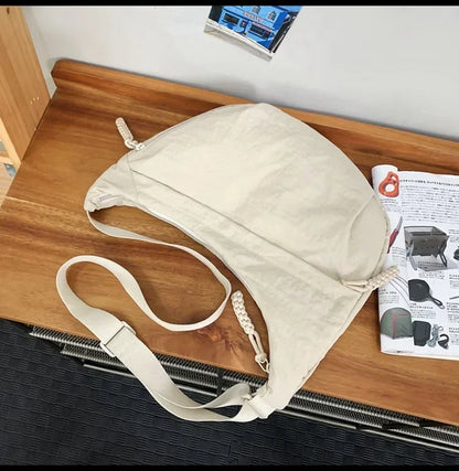 Women Shoulder Bag – Soft Cloth Crossbody Handbag With Zipper Closure, Versatile Everyday Use