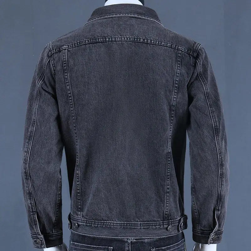 Autumn and Winter 2026 Retro Denim Jacket Men's Korean Slim Trend Handsome Multi-pocket Brand Man Luxury Tooling Jacket Men