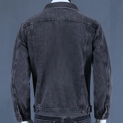 Autumn and Winter 2026 Retro Denim Jacket Men's Korean Slim Trend Handsome Multi-pocket Brand Man Luxury Tooling Jacket Men