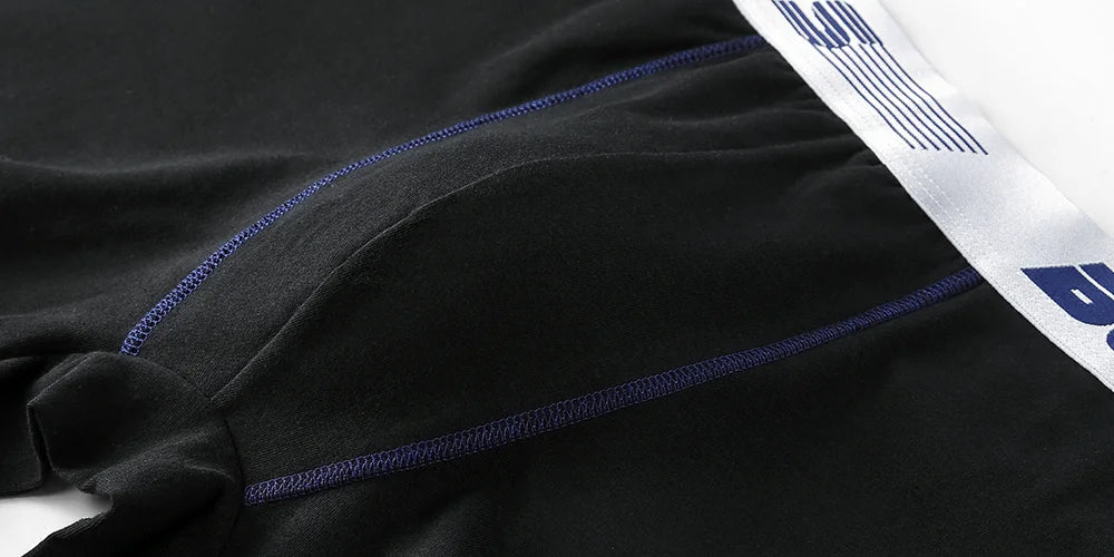 3 Pieces Cotton Men's Panties BONITOS Letter Waistband Boxer Briefs Solid Color Boxers Underwear For Man Classic Men Underpants