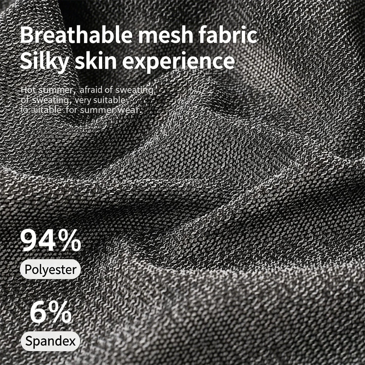 Men's Ice Silk Mesh Boxer Briefs Ultra-thin Breathable Cool Quick Dry Underwear Soft Comfortable Panties for Summer Daily Wear