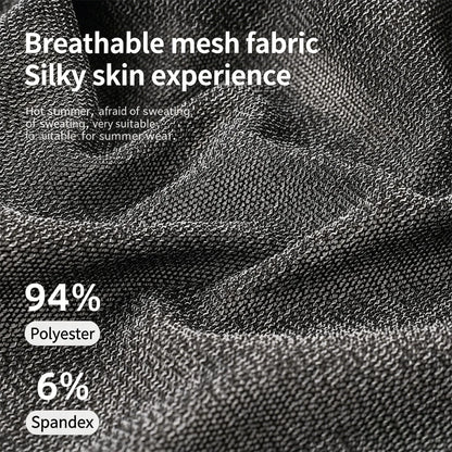 Men's Ice Silk Mesh Boxer Briefs Ultra-thin Breathable Cool Quick Dry Underwear Soft Comfortable Panties for Summer Daily Wear