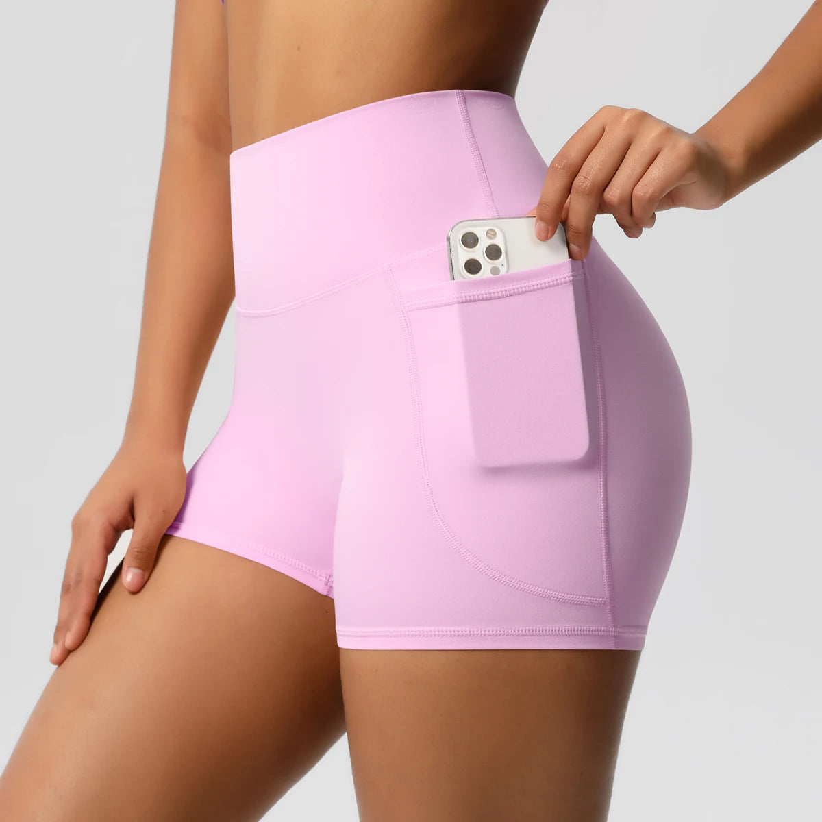 High Waist Workout Shorts – Women Gym Shorts with Pockets, Squat Proof & Quick Drying