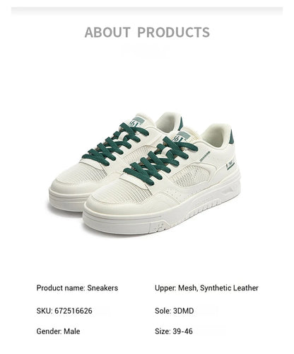 361 Degrees Men's Board Shoes New Comfortable Versatile Breathable Leisure Lightweight Wear-resistant Male Sneakers 672516626