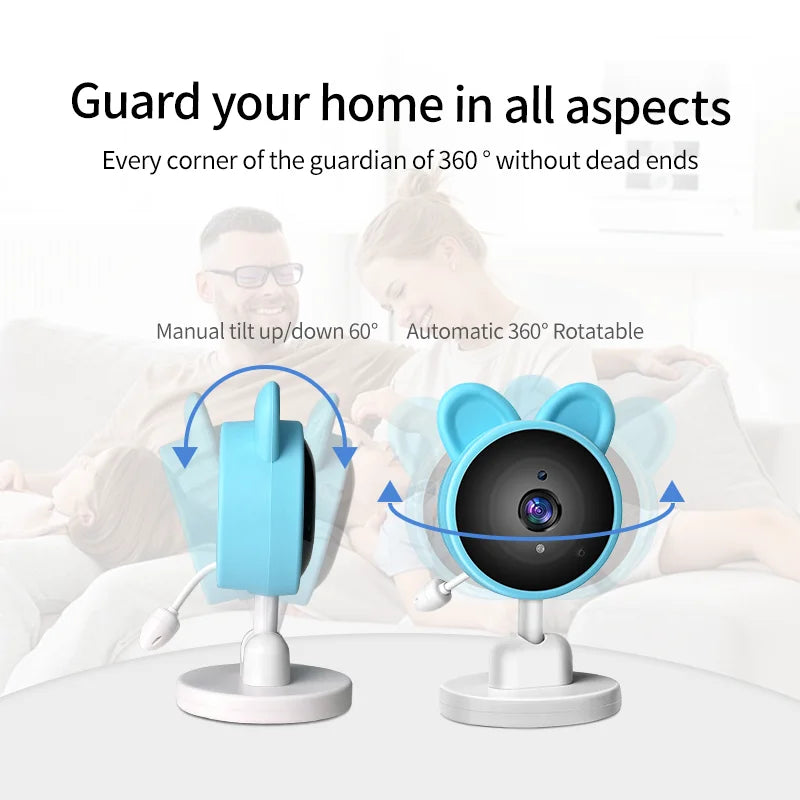 Baby Care Infrared Night Vision Breastfeeding Reminder Temperature Detection Lullaby Wireless Connection Video Surveillance