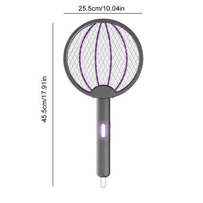 Electric Fly Swatter Rechargeable Electric Mosquito Killer Lamp Bug Zapper Racket Anti Mosquitoes Trap Lamp for Indoor Outdoor