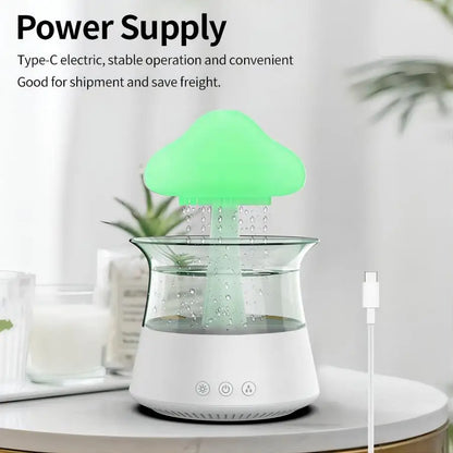 Aromatherapy Humidifier - Relax Cloud Rain Diffuser with Colorful Ultrasonic Lamp - ZOOMNSTORE